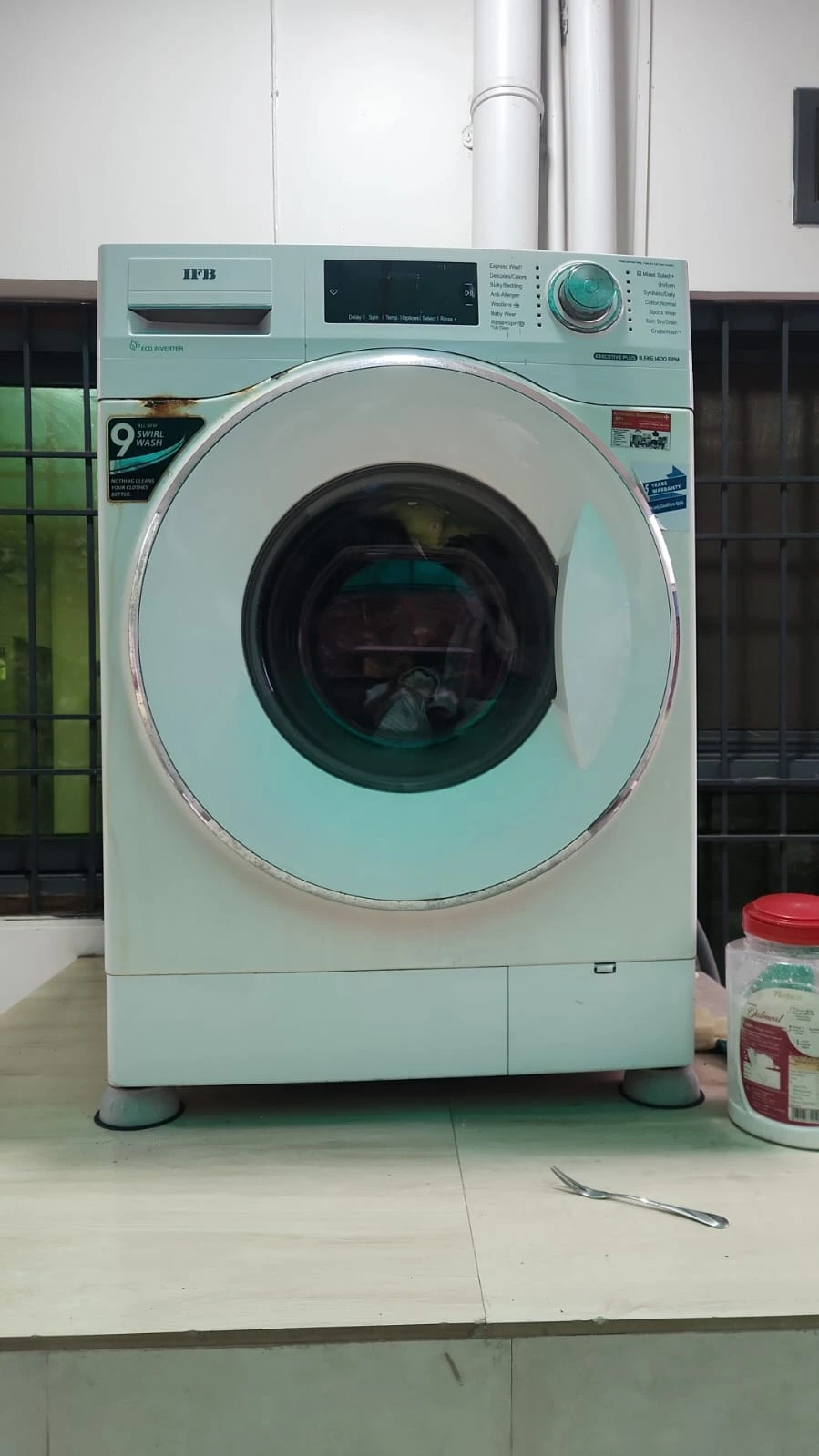 IFB Executive Plus front-load washing machine serviced at the workshop